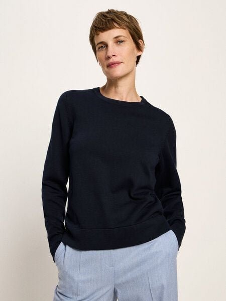 LANIUS Rundhalspullover aus Bio-Baumwolle