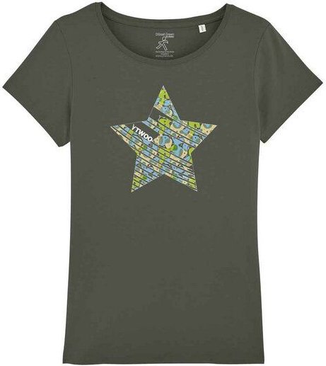 YTWOO Damen T-Shirt mit Stern in verschiedenen Varianten, Stern Shirt