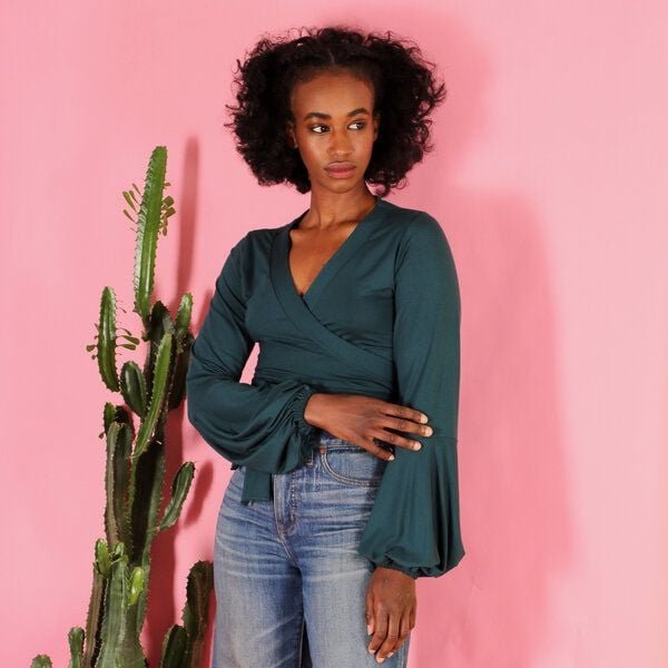 ManduTrap Tencel Wickelshirt Runa/petrol