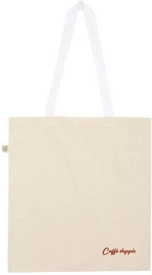 Coffee Fashion Caffé doppio | Bestickte Bio Baumwoll Tragetasche