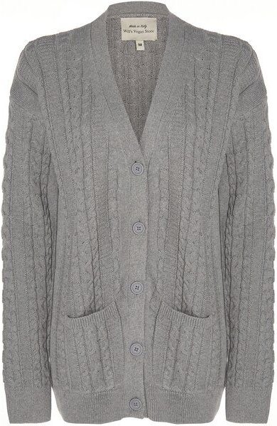 Will's Vegan Shop Strickjacke mit Knopfleiste