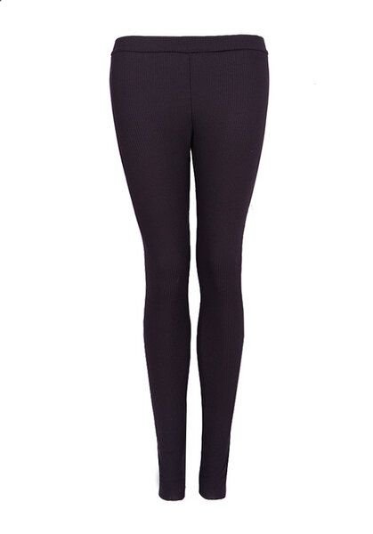 Lena Schokolade Ripp Leggings schwarz