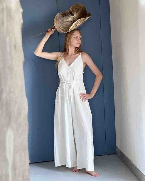 10 BODIES Jumpsuit Sommer-Overall aus 100% Tencel