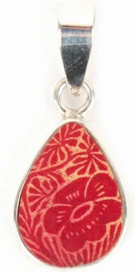 El Puente Anhänger "Freya" aus 925er Silber mit graviertem Zierkürbis