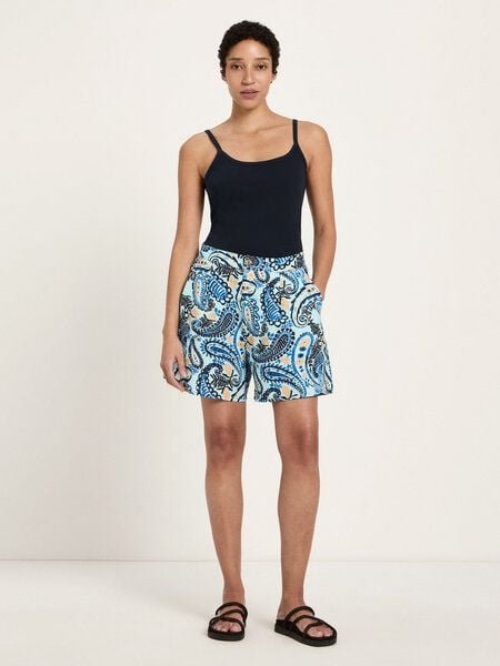 LANIUS Shorts mit Paisley-Print aus Bio-Leinen