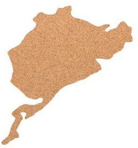 Kork-Deko Nürburgring (Nordschleife) als Pinnwand aus Kork ca. 85x55 cm