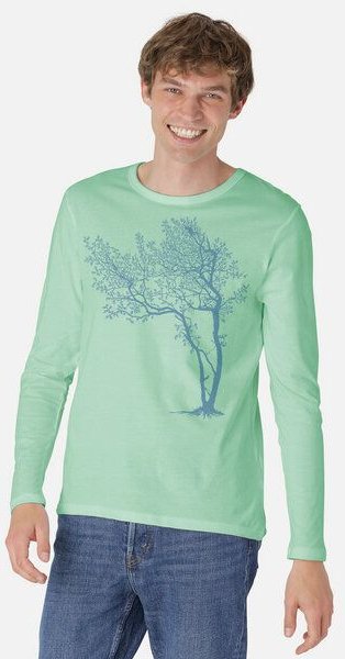 Peaces.bio - handbedruckte Biomode Bio-Herren-Langarmshirt Fancy Tree