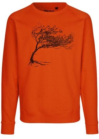 Peaces.bio - handbedruckte Biomode Bio Herren-Sweatshirt Windy Tree