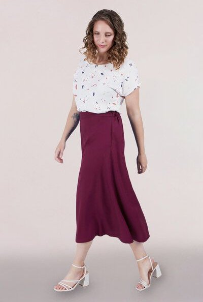 l'amour est bleu Ausgestellter Ecovero Viskose Rock