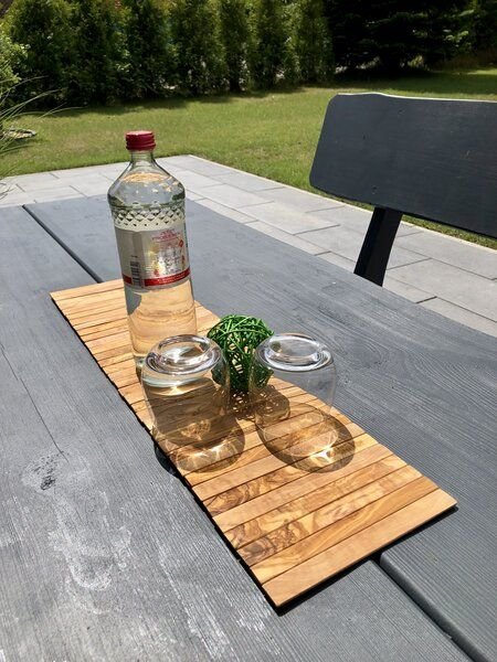 Olivenholz erleben Tray "LUXURY" aus Olivenholz