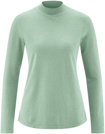 HempAge Damen Langarm-Shirt mit Stehkragen Hanf/Bio-Baumwolle