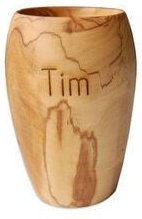 Olivenholz erleben Trinkbecher KLEIN aus Olivenholz