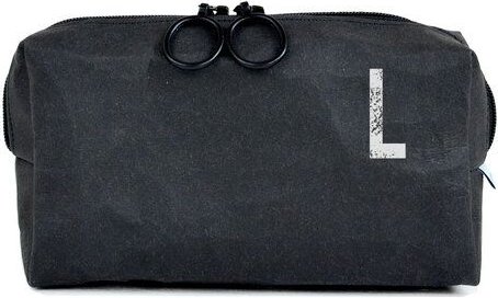 renna deluxe Kulturbeutel oder Kosmetiktasche mit Monogramm, vegan, SCHWARZ