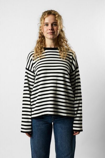 ettics STUDIO organic knit pullover striped