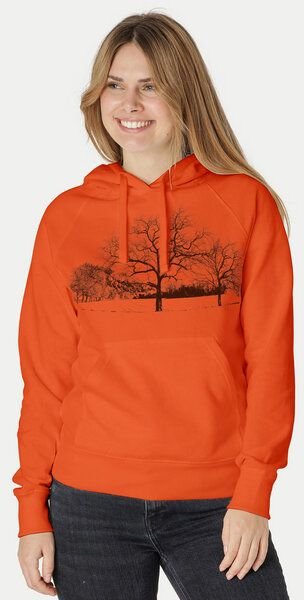 Peaces.bio - handbedruckte Biomode Damen Hoodie Landscape