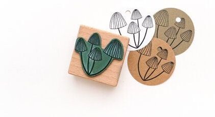 STUDIO KARAMELO Stempel PILZE Buchenholz
