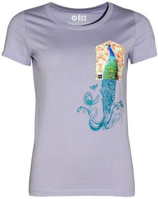 FÄDD Damen T-Shirt Rundhals aus Bio-Baumwolle "der bunte V BT" Grau