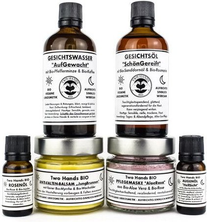 Two Hands BIO Pflegeset Reife Haut „TiefenSchön“ - Bio-Vegane Urkosmetik