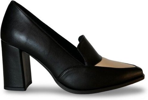 Nae Vegan Shoes NAE | Julia Vegane Absatzloafer – Eleganter Kontrast aus AppleSkin