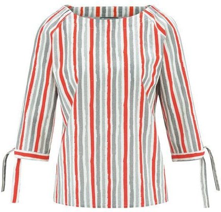 HempAge Damen gestreifte Halbarmbluse Hanf/Biobaumwolle