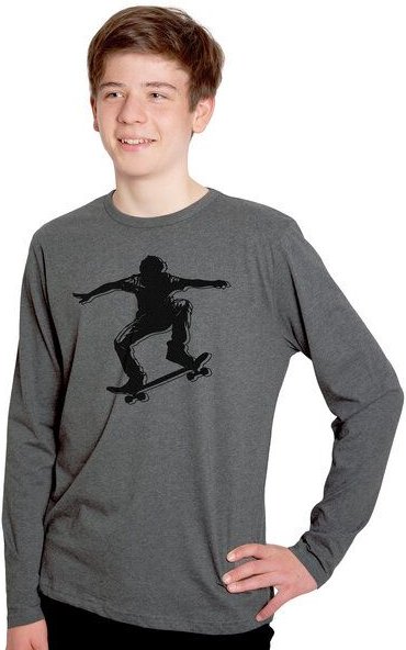 HANDGEDRUCKT "Skater" Männer Longsleeve