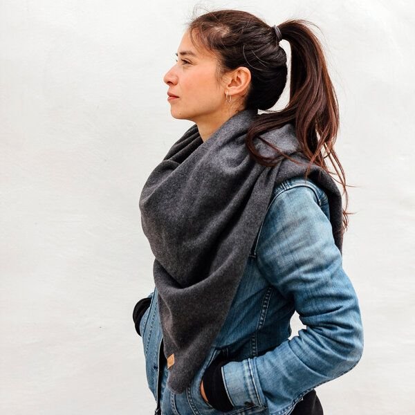 Liebe Deinen Planeten Bio-Baumwolle Winter Kuschel Schal XL | Vegan | Kratzfreie Naturfaser | Made in Austria | in viele...