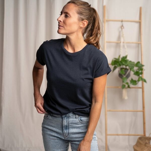 Vresh Clothing Vranziska - Kimono T-Shirt aus Tencel-Mix