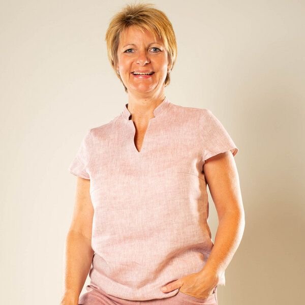 nahtur-design Leinentunika mit Stehkragen aus 100% Bioleinen