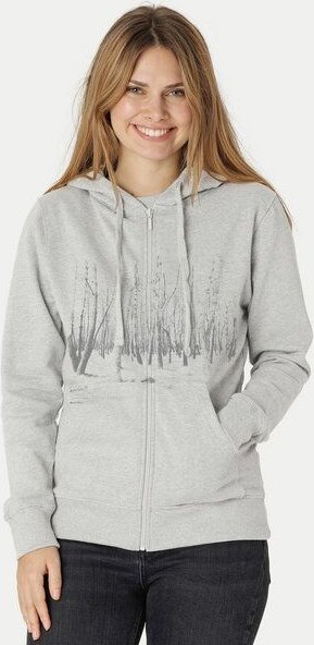 Peaces.bio - handbedruckte Biomode Zip-Hoodie Woodland Damen