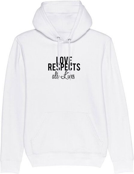 Human Family Bio Unisex Hoodie "Love - Respects"