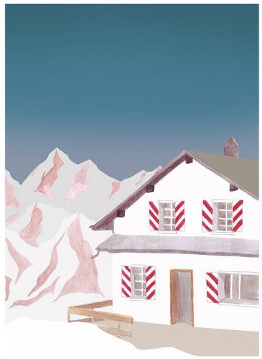 Photocircle Poster / Leinwandbild - Mantika Mountain Love Berghütte