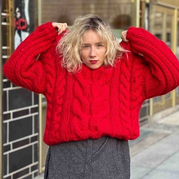 PANAPUFA 100% MERINO Strickjacke aus Merinowolle PODHALE