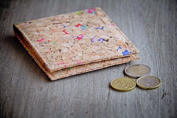 BY COPALA Portemonnaie aus Recycling - Kork / Vegan / Cork Wallet