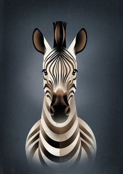 Photocircle Poster / Leinwandbild - Zebra