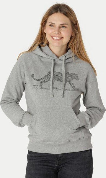 Peaces.bio - handbedruckte Biomode Bio-Damen-Kapuzensweater Leopard