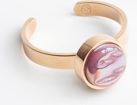 ALEXASCHA Größenverstellbarer Ring mit Stein | Roségold