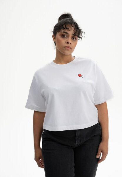Cropped T-Shirt schwer JOSHNA Stickerei | von MELA | Fairtrade & GOTS zertifiziert
