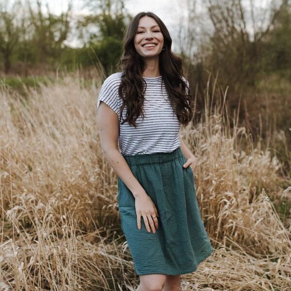 Thumbnail - NORDLICHT Musselin Rock aus 100% Bio-Baumwolle EBBA