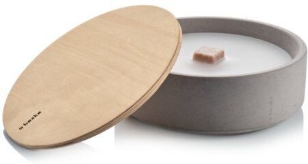 beske Kerzenfresser Betonfeuer® 'Suma' mit Dauerdocht, Dauerfeuer, Wachsfresser