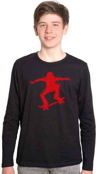 HANDGEDRUCKT "Skater" Männer Longsleeve