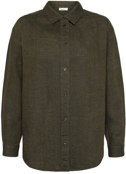 KnowledgeCotton Apparel Lockeres Leinenhemd mit langen Ärmeln - Bio-Leinen GOTS/Vegan