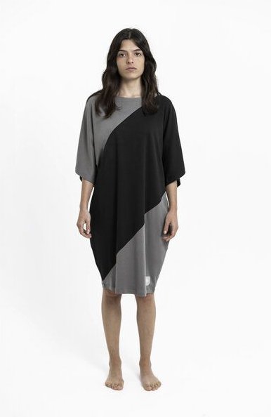 B.e Quality Zweifarbiger Kimono - Biologischer Pima Baumwolle