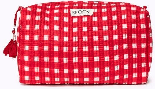 KIKOONI handgefertigte Kosmetiktasche "HAPPY CHECKS"