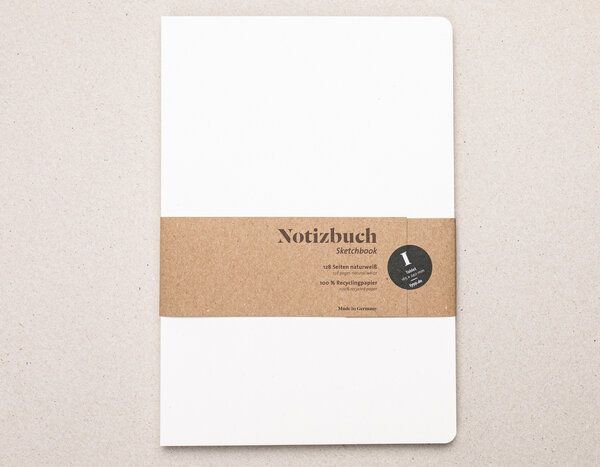 tyyp Nachhaltiges Notizbuch A5+ Softcover aus 100 % Recyclingpapier „Blanko“