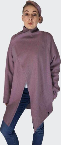LUMEN organic Sweatmantel WAFFELSTRUKTUR mauve