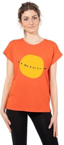 CORA happywear Damen T-Shirt aus Eukalyptus Faser "Laura" | Vögel