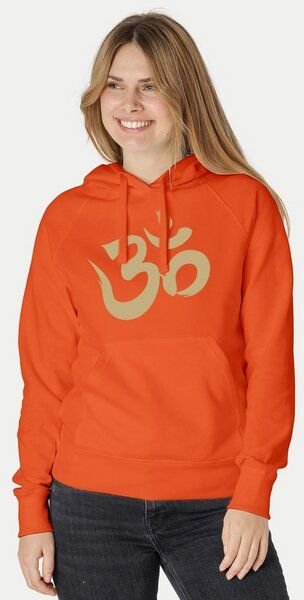 Peaces.bio - handbedruckte Biomode Bio-Damen-Kapuzensweater Om