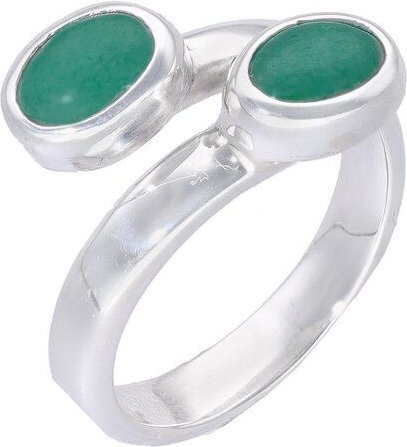 pakilia Silber Ring großenverstellbar Malachit-stein Fair-Trade und handmade