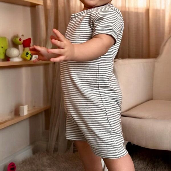 Baby Strampler, gestreift 'OrganicEra' aus Bio-Baumwolle