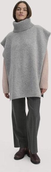 hessnatur Strick Poncho Pullover Oversize BETTER RECYCLING aus reiner Bio-Merinowolle